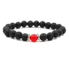 Perlé 9 Couleur Lava Rock Chaîne Bracelet Diffuseur D'huile Essentielle Pierre Chakra Bracelet De Charme Pour Femmes Hommes S Mode Aromathérapie Artisanat Dhtqv