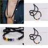 Hanger kettingen naiqube design trendy merk 2022 mannen charm ketting zwarte lava kralen chakra meditatie yoga mode sieraden geschenk dhlam