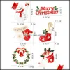 Pins broches vrolijk kerstfeest email pin dames boom snowman stropdas sok schoenen elanden handschoenen slinger revers badge voor mannen modefeest jood ott4p