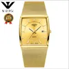 Armbanduhren Herrenuhren Businessuhr Militär Quarz Quadrat Edelstahl Casual Gold Armbanduhr 2338Armbanduhren ArmbanduhrenArmbanduhr