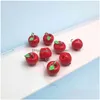 Charms 10Pcs Cute Fruits Resin Kawaii Simation Pineapple Stberry Apple Grape Pendant Diy Fashion Jewelry Charm Accessories Drop Deli Dhnqb