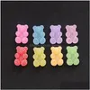 Charms 20pcs 17x11 мм Mticolor Flatback Epoxy Resin Gummy Bear Candy для ожерелья для ключей подвески DIY Сделание аксессуары Dealive Dhtql