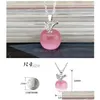 Pendant Necklaces High Quality Opal Stone Necklace Pink White Apple Moonstone Charm Sier Chain For Women Ladies Fashion Jewelry In B Dhkbx