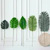 Couronnes de fleurs décoratives 10 pc feuilles d'arbre artificielles vertes fausses plantes pour la décoration de la maison accessoires de photographie de nourriture pour ongles accessoires de fond