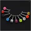 Stud Earrings Tiny Square Acrylic Studs Screw Dice Female Lip Nails Piercing Women Body Jewelry Drop Delivery Dh4Ps