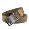 Riemen tj-tianjun heren anti allergie snel drogen nylon elastische canvas riem plastic stalen snap-snapers gesp geen metalen tailleband 8249be