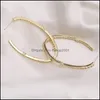 Hoop Huggie Vecalon Grandi orecchini oro / argento Colore per le donne Big Circle Wedding Jewelry Accessori per feste 3658 Q2 Drop Delivery Dhtwv