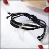 Catena a maglie Est Arrivo Donna Bracciale con nodo fortunato Bracciale con cordino rosso nero Bracciali Braccialetti da uomo Accessori fatti a mano Amanti Regalo Jewe Dheip