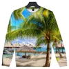 Heren Hoodies Sweatshirts Coconut Tree Beach mannen/vrouwen Capless Sweatshirt Hooded Mens Ocean Sky Mooie kust uitzicht Hoody Herfst Winter