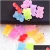 Charms 20pcs 17x11 мм Mticolor Flatback Epoxy Resin Gummy Bear Candy для ожерелья для ключей подвески DIY Сделание аксессуары Dealive Dhtql