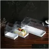 Gift Wrap Clear Pet Cake Box med handtag ost Swiss Roll Package Portable Baking Party Dessert Boxes Drop Delivery Home Garden Fes DHBHZ