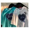 T-shirts femme lac bleu Graffiti minceur été amour manches courtes femme Ins début printemps 2023 femme