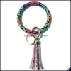 Anelli chiave anelli braccialetti per bracciali da giro per le bracciali per cleple per cleple per cereali di cuoio grande per le donne portachiavi per donne Q17fz dhz2u
