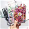 ヘアラバーバンド100pcs/set Children Candy Color Ties Colorf Basic Simple Band Elastic Sc​​runchies Accessories 101c3 Drop deli dh3vs
