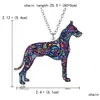 Collane con ciondolo Colorf Stampa acrilica su doppio lato Gatto Cane Drago Cavallo Cammello Collana per donna Costume Maglione Catena fatta a mano A Dhnbu