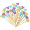 Décoration de fête en gros à la main belle coeur cupcake toppers fille bébé douche décorations fournitures anniversaire drop livraison maison g dhvmt