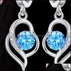 후프 Huggie Hie Sier Earring Elegance Elegance Women Wedding Gift Lady Girl Fashion Jewelry 3577 Q2 Drop Delivery Earrings DHVDJ