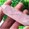 Arts And Crafts 22.5Inch Wholesale 100 Natural Rose Crystal Point Quartz Points Reiki Healing Cure Chakra Spirit Energy Stones 466 D Dhp8G