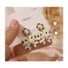 Hoop Huggie Fashion Jewelry S925 Boucles d'oreilles Sier Post Polka Dots Bowknot Dangle Stud Drop Delivery Dhwao