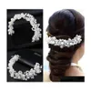 Headbands Handmade Crystal Pearl Bridal Tiaras Crowns Hairband Headpiece Head Wedding Hair Accessories Women Jewelry Drop Delivery Ototg