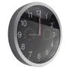 Metal Silent Quartz Wall Clock Tyst sveprörelse Termometer Hygrometer No-Ticking Home Art Decor Ny design