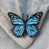 Brooches Pins L2378 Blue Butterfly Cute Enamel Pin Badges On Backpack Lapel Clothes Gifts For Friends Jewelry Accessories