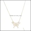 Pendentif Colliers En Acier Inoxydable Papillon Mode Européenne Animal Collier Clavicule Chaîne Bijoux Cadeaux De Vacances En Gros Drop Del Dh6Wg