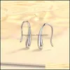 Charm Sterling Sier Earwires French Hook Earring Connector Findings 925 Komponenter med nypa bails 5 par C3 Drop Delivery Jewelry Dhuym