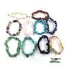 Beaded Strands Mticolor Broken Natural Stone Beaded Bracelets For Women Healing Crystal Quartz Elasticity Wristband Mens Fashion Je Otpnl