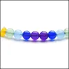 Konst och hantverk 4mm tunn naturlig kristallsten yoga 7 chakra healing nce reiki bönstenar armband för kvinnor droppleverans hem g dh0ny