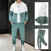 Heren tracksuits heren sportkleding ademende mannelijke gym kleding heren dunne capuchon casual jas joggingbroek mannen 2 pcset sportsets m6xl 230114