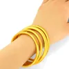 Bangle Mother Day Gift Classical Frost Bangles en armbanden voor vrouwen Pure Gold Color 18,5 cm Fashion sieraden