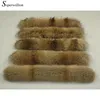 Scarves 2023 Winter Real Natural Fur Collar & Womens Scarfs Fashion Coat Sweater Luxury Raccoon Neck Cap #A320