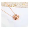 السحر الأوروبي 2021 الاتجاه الشهير العلامة التجارية Pure 925 Sterling Sier Netclace Jewelry for Women Luxury Rose Gold Camellia C Drop Drose Dhtld