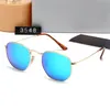 sunglases ray sunglasses for men baseball sunglasses Classic Round UV400 Eyewear Metal Gold FrameLuxury Brand Alloy Retro fashion Element Popular Adumbral glass