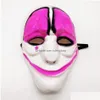Parti Maskeleri PVC Cadılar Bayramı Maskesi Korkunç Palyaço Payday 2 Masquerade Cosplay Korkunç Damla Teslimat Ev Bahçe Festival Malzemeleri Dhsme