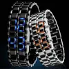 Нарученные часы Lava Iron Samurai Мужские часы роскошные из нержавеющей стали Led Watch Men Sports Electronic Reloj Hombrehristwatche