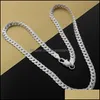 Chains Classic Women Men 1830 Inch Sier Gold Chain Necklace Long Metal 5Mm Snake Drop Delivery Jewelry Necklaces Pendants Otgcx