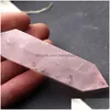 Arts et artisanat 22,5 pouces en gros 100 points de quartz point de cristal rose naturel Reiki Cure de guérison Chakra Spirit Energy Stones 466 D Dhp8G