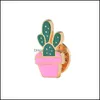 Pins Brooches Enamel Brooch Pins Women Potted Cactus Plant Creative Lapel Badge For Men S Fashion Jewelry Accessories Drop Delivery Otsap