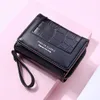 Wallets 2023 Fashion Women Fold Wallet Ladies Serpentine Leather PU Hasp Short Purse Female Card Holder Girls Money Coin Bags