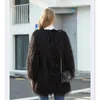 Giacca da donna in pelliccia sintetica invernale da donna Solid Slim Office Lady con scollo a V Cappotto da donna Lamb Raux Xk2-87