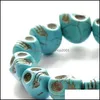 Strands z koralikami 5 kolorowy kamienna bransoletka energia energii mężczyzn kobiety moda turkus 3655 q2 kropla biżuteria bransoletki dhj0q