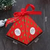 Decorações de Natal 10pcs Elk Natal Árvore Papai Noel Caixas Padrão Caixas Craft Paper Candy Storage Titulares de recipientes com suspensão