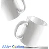 マグカップの白い昇華のセット空白コーヒー11オンスティーチョコレートセラミックカップdiyブランク製品bkドロップデリバリーホームガーデンキッチンdhby0