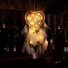 Figurines décoratives objets amour coeur cerceaux artisanaux en métal anneaux attrape-rêves pour accessoires attrape-rêves XX9BDecorative DecorativeDecor