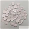 Arti e mestieri Pietra naturale 6 mm 8 mm 10 mm 12 mm perline sparse rotonde quarzo rosa viso per collana anello orecchini accessori gioielli Dro Dhaq8