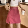 تنورات Mini Skirt Color Women Solid Fashion الأزياء عالية الخصر القصير القصير مطابقة مع Skirtsskirts الأنيقة