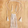 Pendant Necklaces BOHO Handmade Knitted Macrame Statement For Women