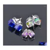 Studörhängen Sinleery 2022 Fashion Korean Cube Crystal for Women Wedding Earring Jewelry Gift ZD1 SSK Drop Delivery Dhyiq